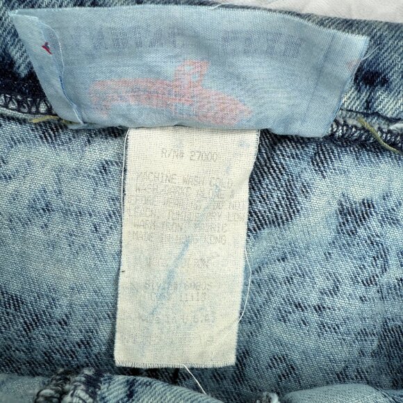 Vintage 80s Landing Gear High Rise Acid Wash Pencil Skirt| Size S/M - Picture 9 of 12